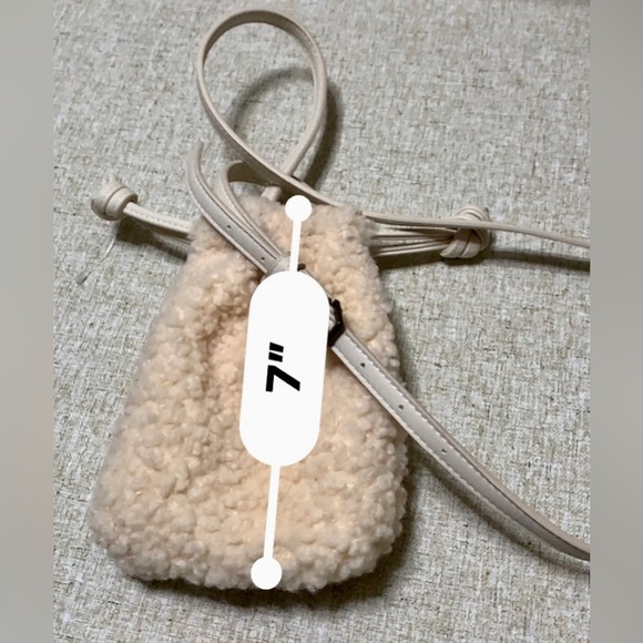🍀Universal Thread Bags | Cream Sherpa Fuzzy Phone Crossbody#🍀UNIVER - Picture 11 of 13